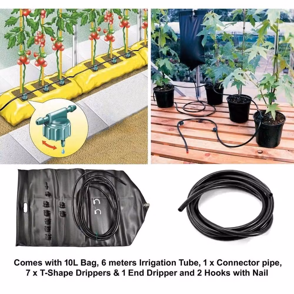 SPETLEK Big Drippa Kit Drip Gravity Fed Irrigation System in Black, 1.25kg – 2