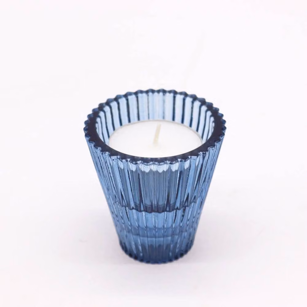 Serenityy Flip Glass Candle Holder for Tealights, Taper and Pillar Candles in Royal Blue – 2