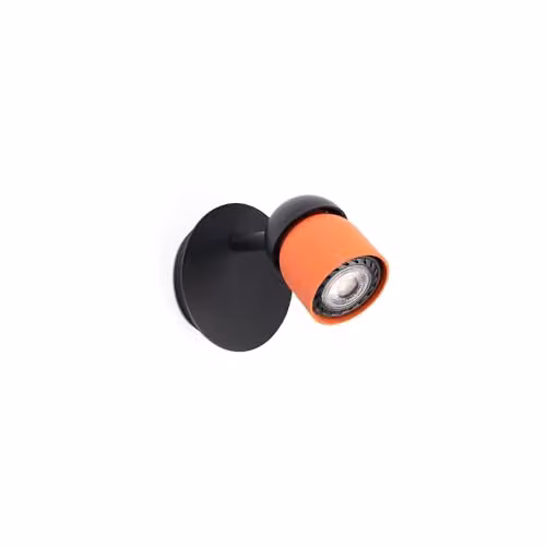 Netlighting Coco Modern Adjustable Wall Spotlight in Black and Terracotta with 1x GU10 Socket