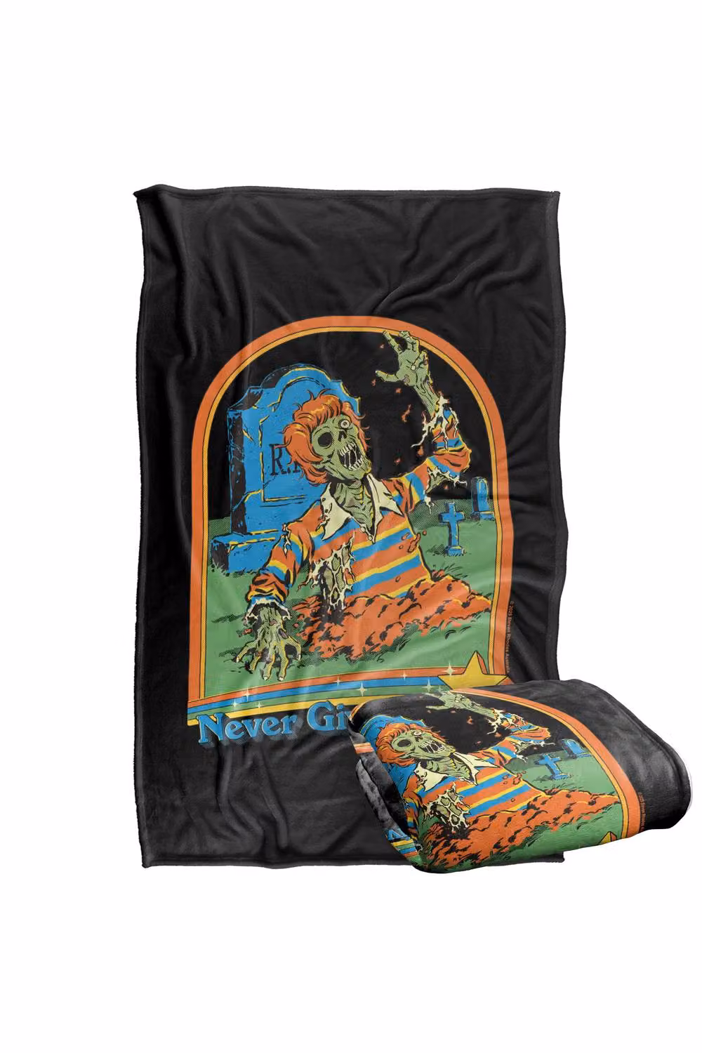 Steven Rhodes Never Give Up Super Soft Fleece Throw Blanket, Multicolour, W/D/H: 152 x 127 cm – 2