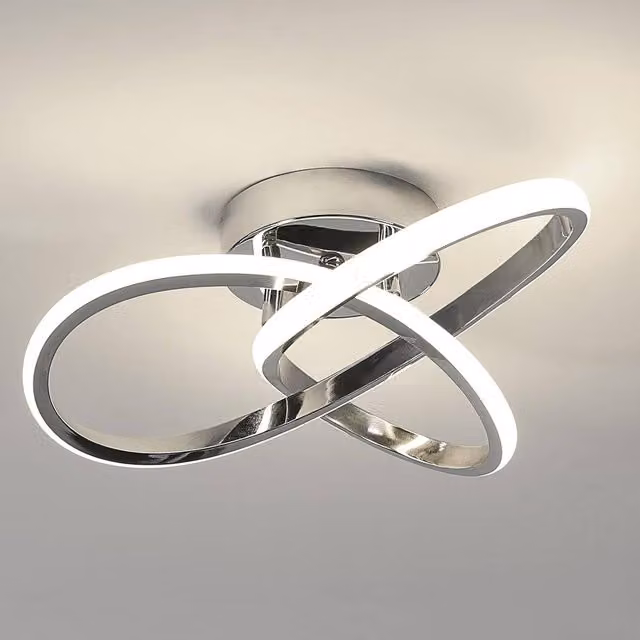 COMELY 30W LED Flower Shaped Ceiling Light in Silver – 1
