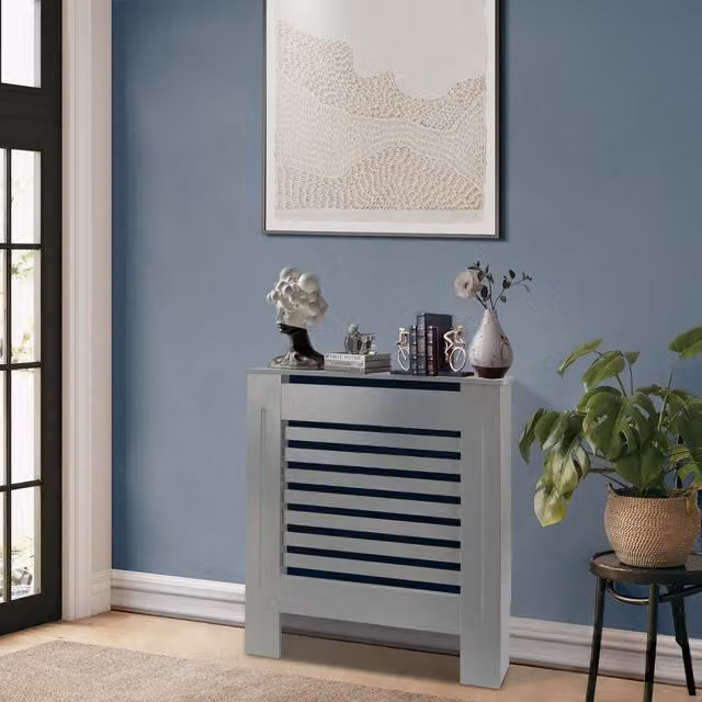 Groundlevel Grey Wooden Radiator Cover, Width: 78 cm
