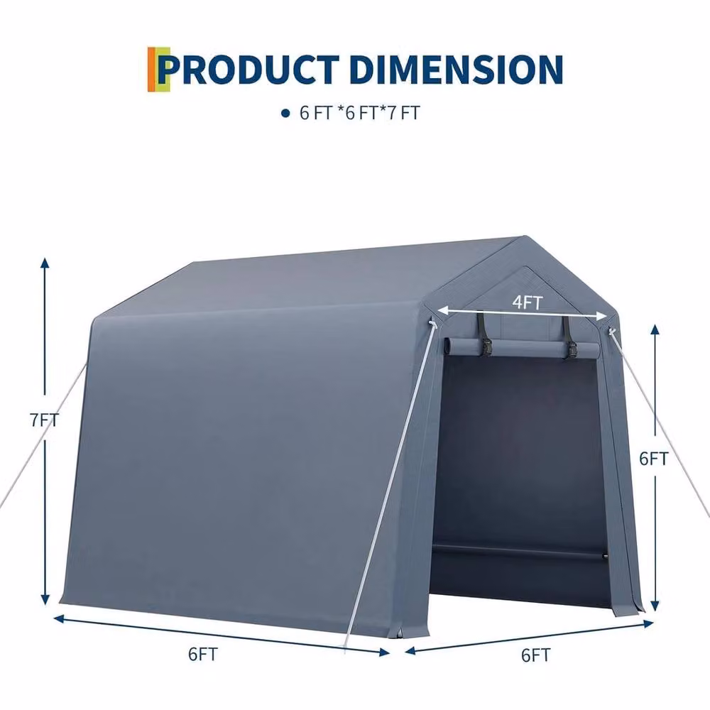 VOGREX Grey Portable Outdoor Motorcycle Storage Shelter Garage – 2