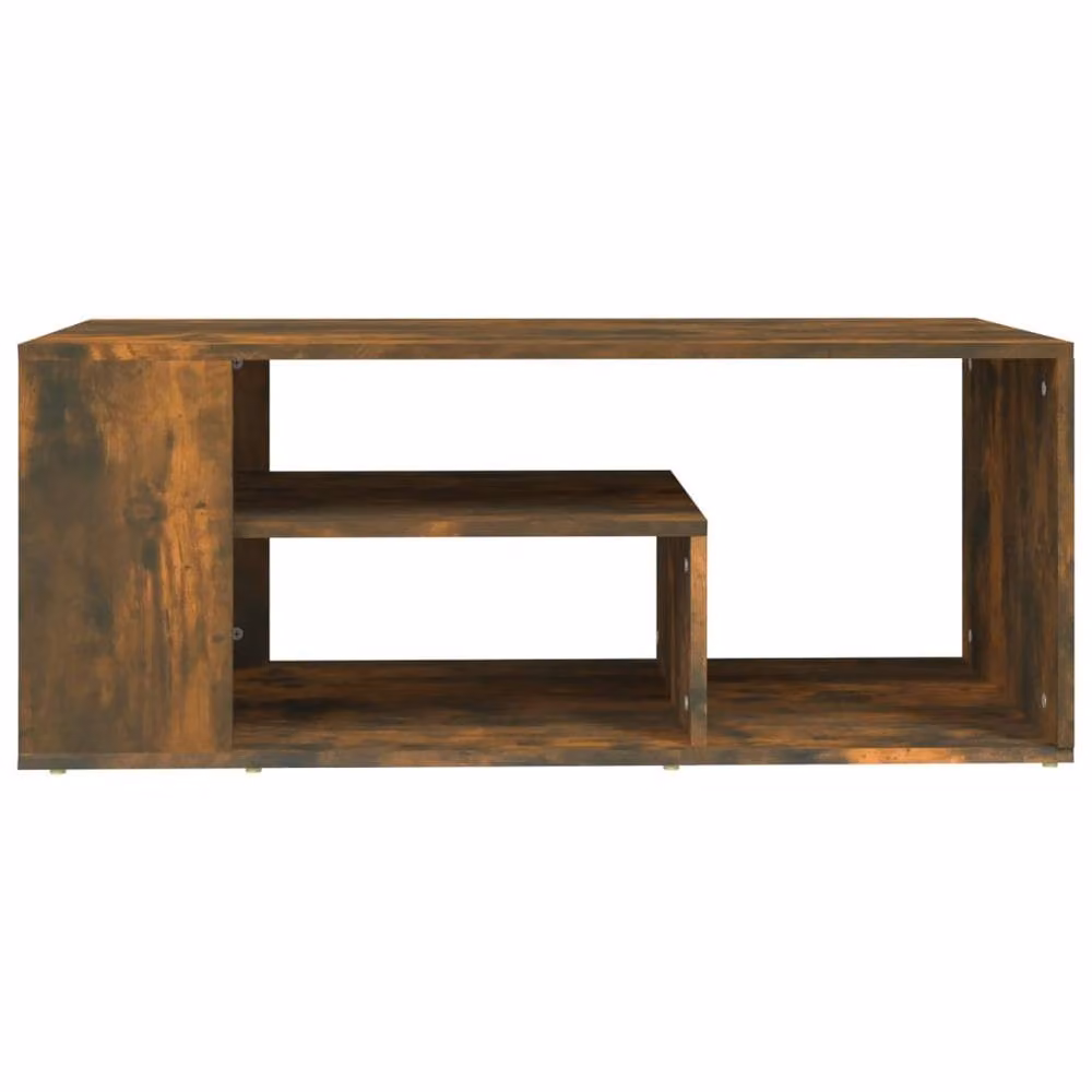 Berkfield Home Smoked Oak Coffee Table in Brown, W/D/H: 100 x 50 x 40 cm – 3