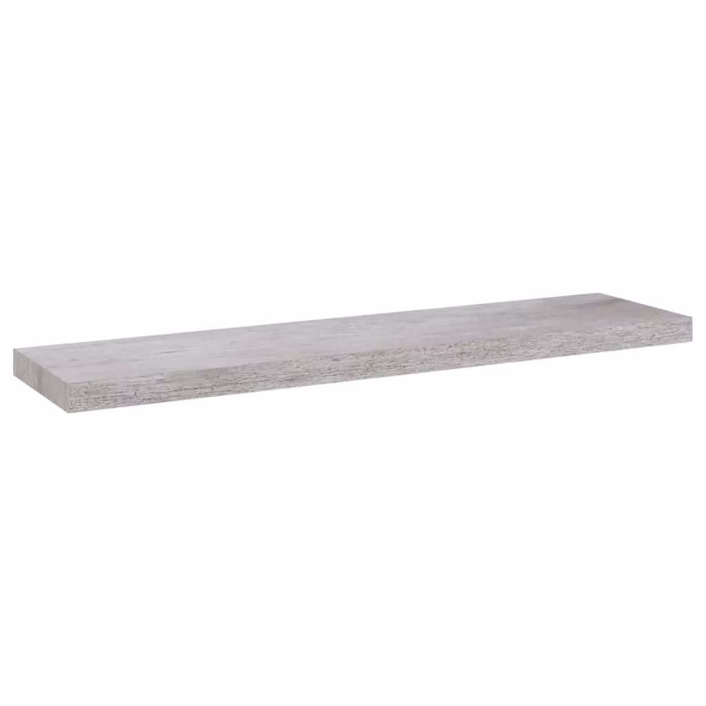 Berkfield Home Floating Wall Shelf in Concrete Grey, W/D/H: 90 x 23.5 x 3.8 cm – 2