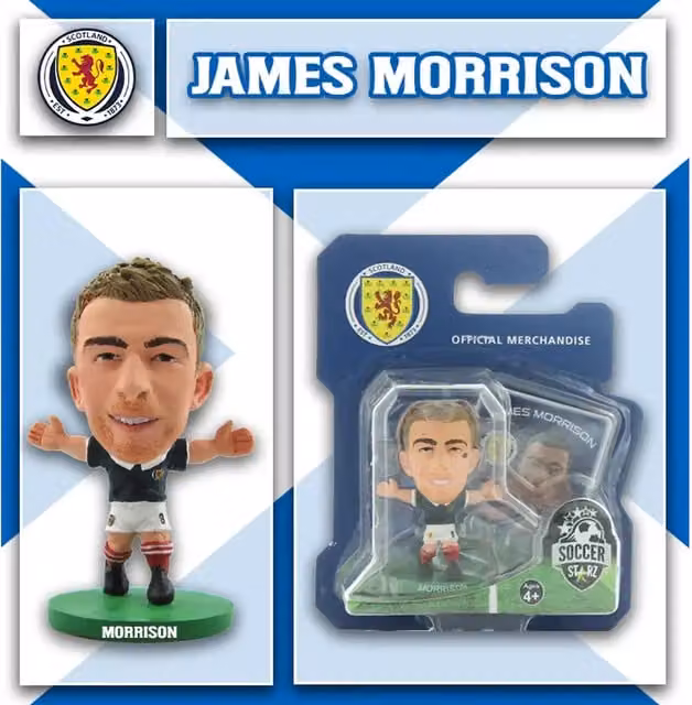 SoccerStarz James Morrison Scotland Home Kit Mini Figure, Green and Multicolour, Height: 5 cm