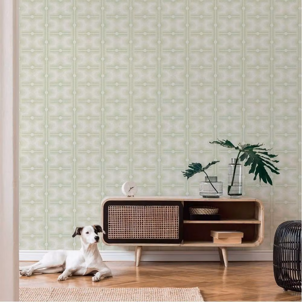 A.S. Création Retro Diamond Geometric Textured Vinyl Wallpaper in Green – 3