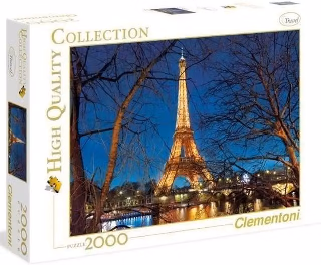 Clementoni Paris Eiffel Tower 2000 Piece Jigsaw Puzzle in White and Multicolour