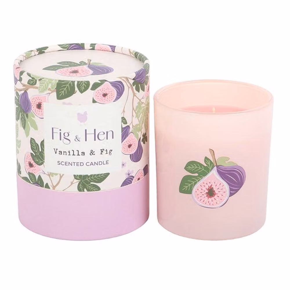 Uniqueful Vanilla and Fig Scented Pink Pillar Candle, 100g – 2