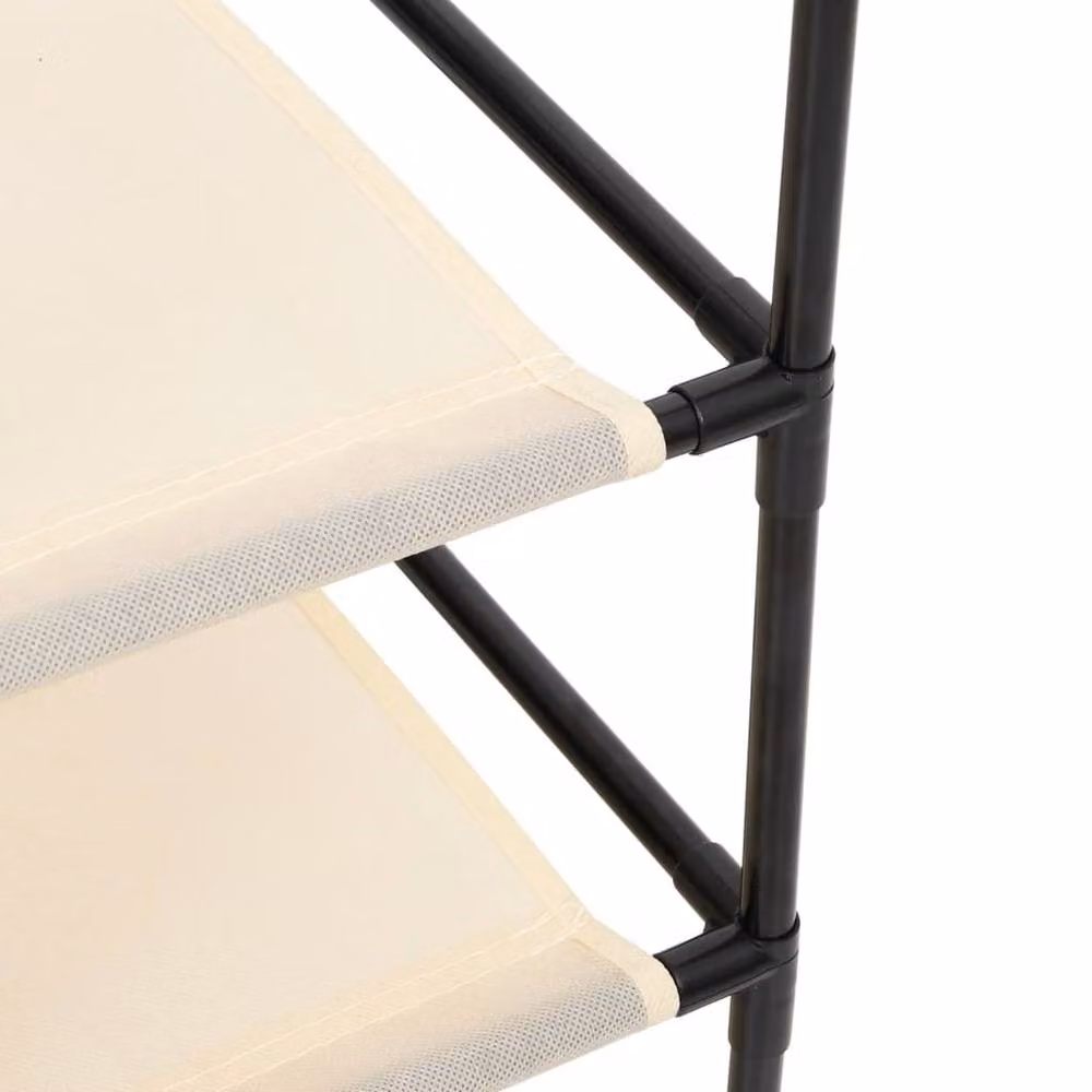 Berkfield Home Freestanding Storage Cabinet with 4 Fabric Baskets in Beige Metal, W/D/H: 63 x 30 x 71 cm – 2