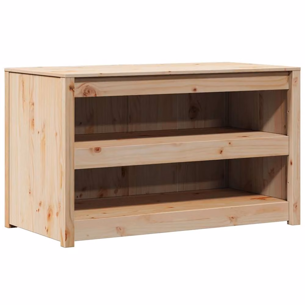 Berkfield Home Rustic Untreated Pinewood Kitchen Cabinet in Beige – 3