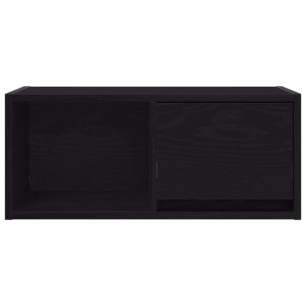 Berkfield Home Set of 2 Modern Black Oak TV Cabinets, W: 60 cm, D: 31 cm, H: 25.5 cm – 3