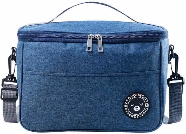 SPETLEK Large Insulated Fabric Lunch Bag in Blue