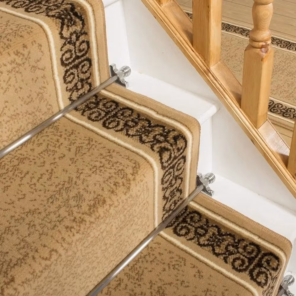 runrug Tribal Stair Runner Carpet in Beige, W: 70 cm x L: 660 cm – 4