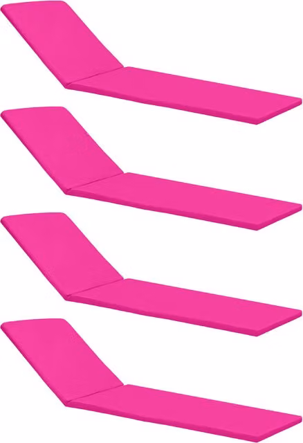 Gardenista Pink Rectangular Outdoor Sun Lounger Cushion and Water Repellent Seat Pad