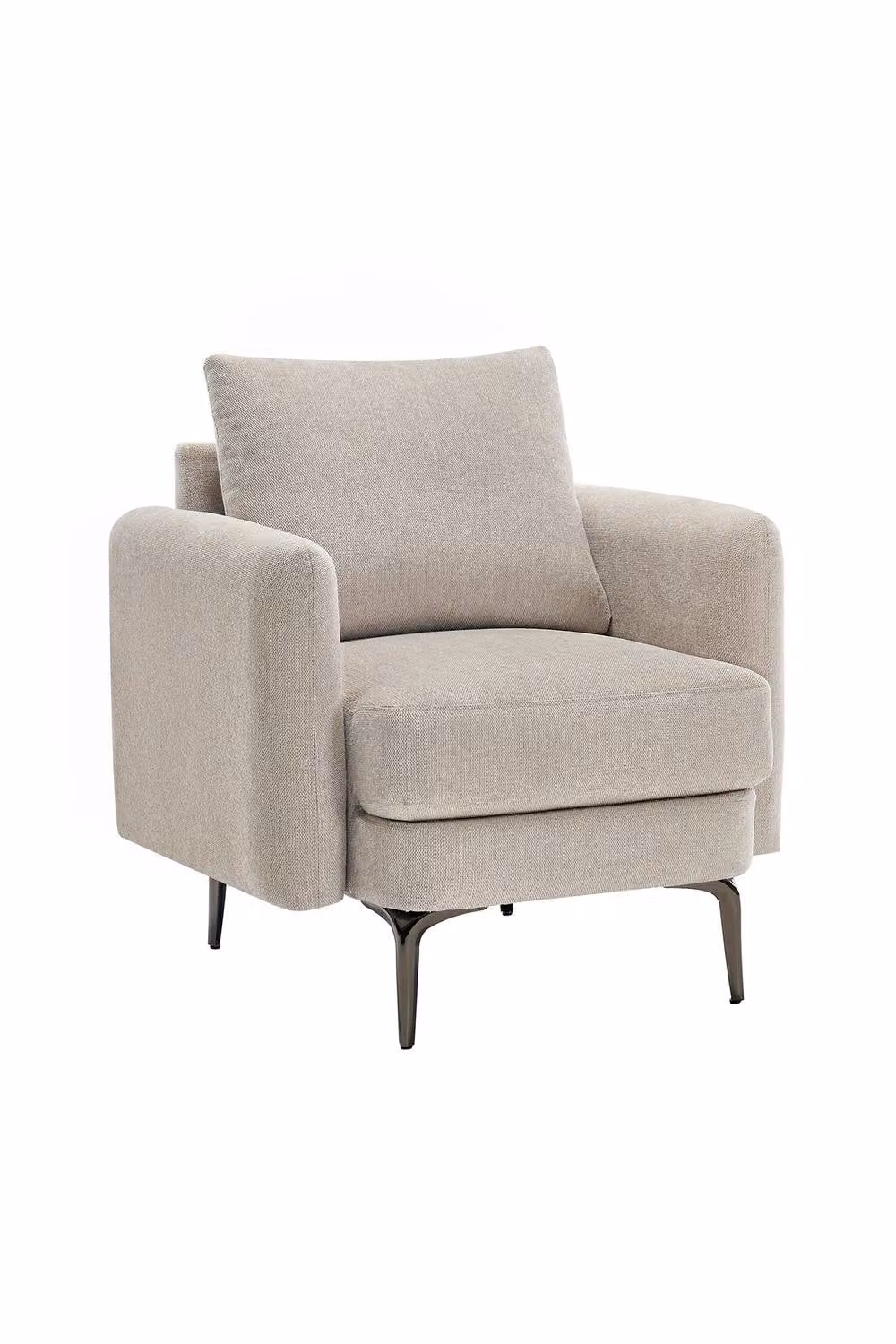 More4Homes Sofia 1+3 Seater Fabric Sofa Set in Beige