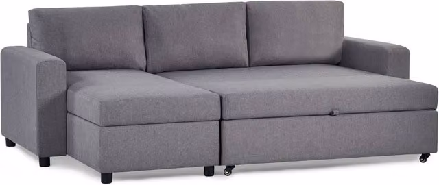 Cheshire Angelica Upholstered Sofa Bed with Storage in Light Grey