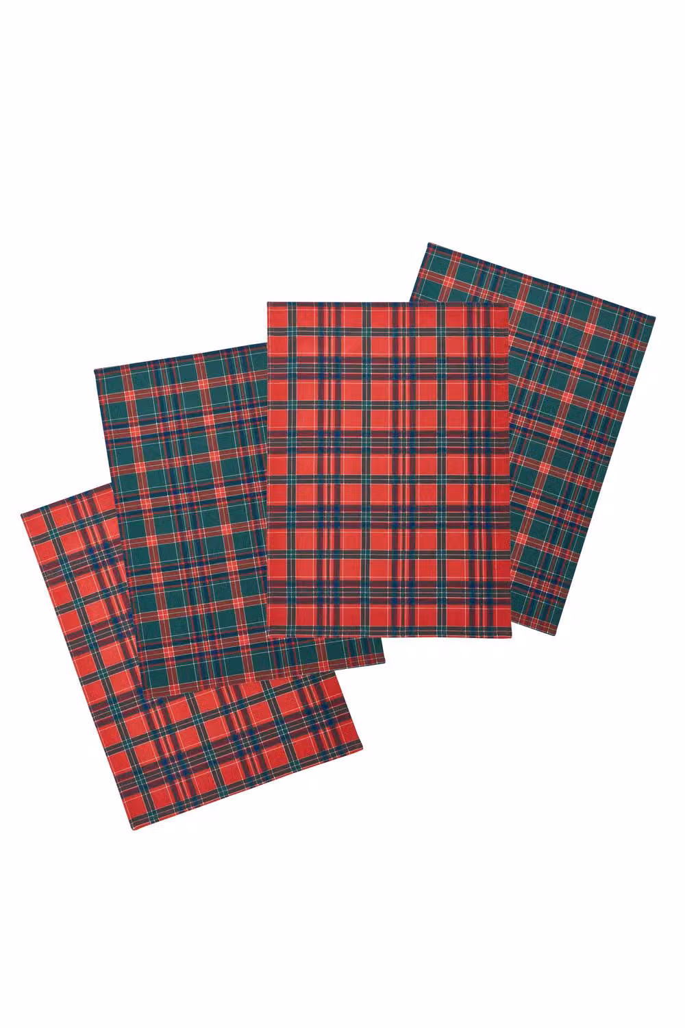 Catherine Lansfield Christmas Tartan Check Kitchen Tea Towels, Pack of 4, Red Cotton – 2