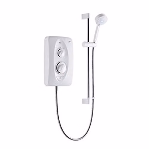 Mira Showers Jump Multi-Fit 8.5 kW Electric Mains Shower in White and Chrome with Eco Mode