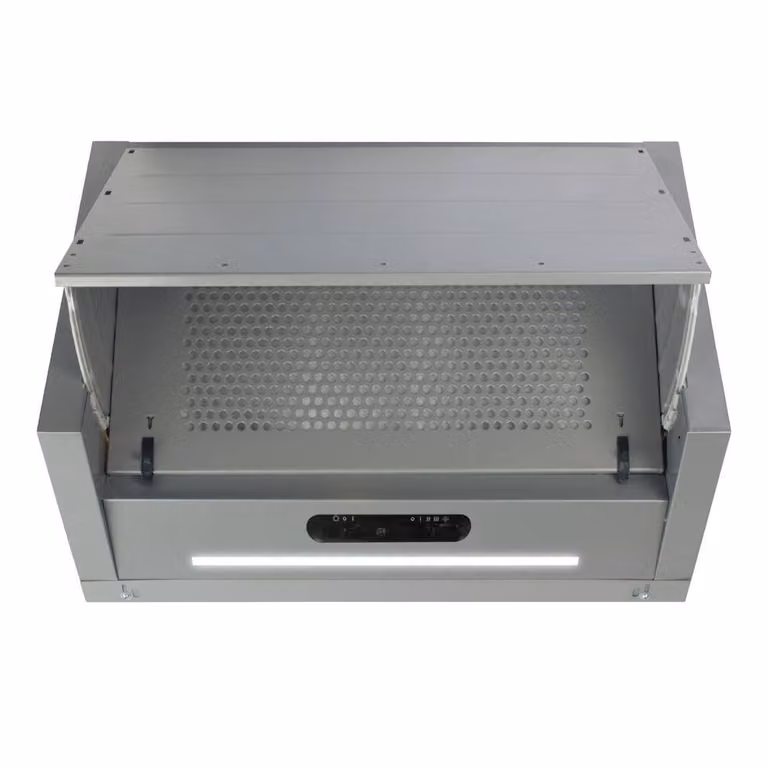 SIA Silver Integrated Built In Under Cabinet Kitchen Cooker Hood with Activated Carbon Filter