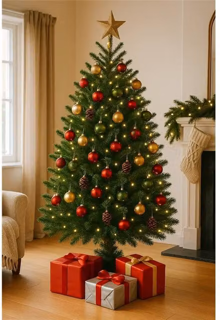 Clifton Premier Fresh Cut Norway Spruce Christmas Tree in Green, Height: 2.0 m