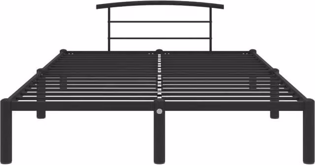 Berkfield Home Elegant Metal Bed Frame, Black, W: 140 cm, L: 200 cm – 1