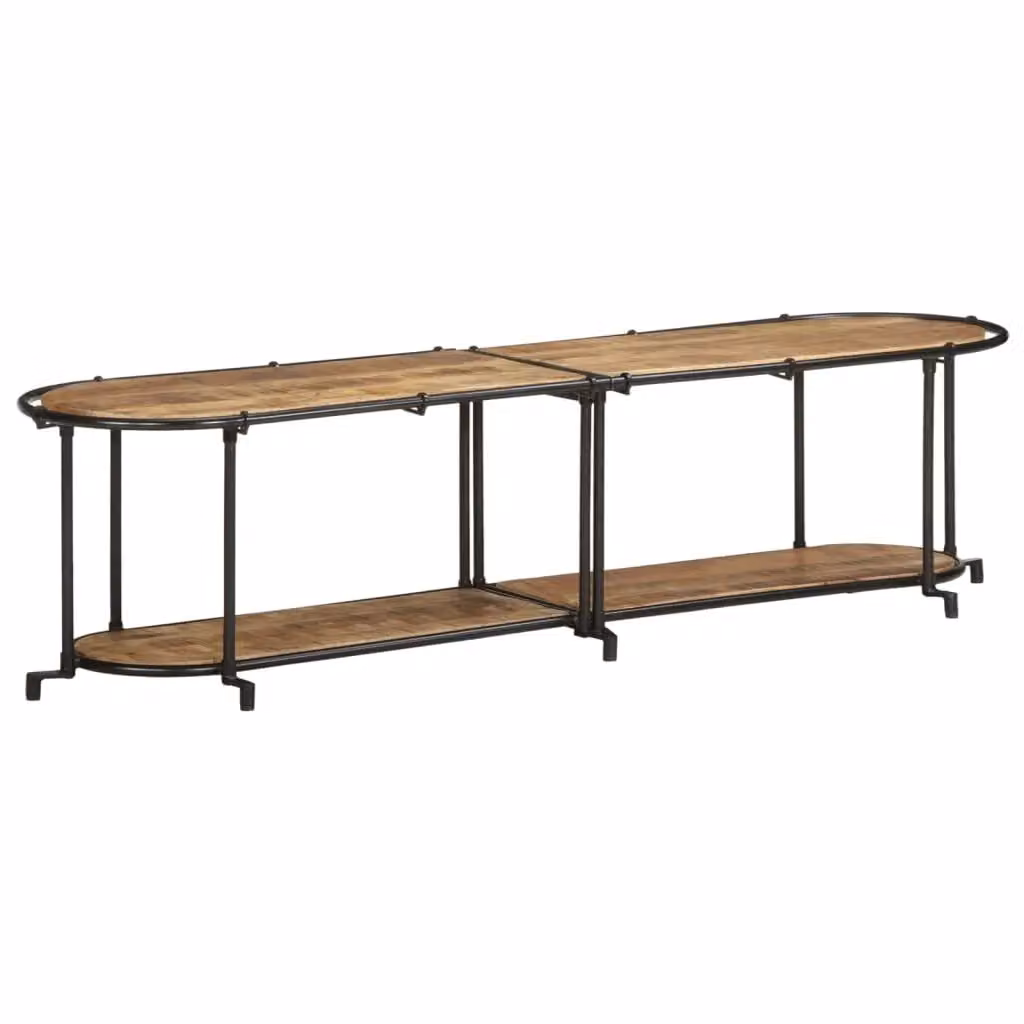 Berkfield Home Industrial Mango Wood TV Cabinet in Brown, W/D/H: 160 x 42 x 40 cm – 2