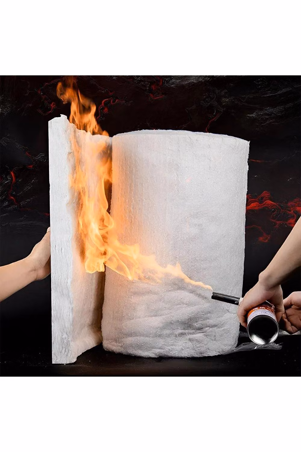 H&O Direct High Density Ceramic Fiber Insulation Baffle Fire Blanket in White – 5