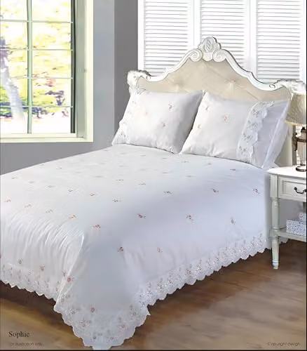 Rapport Home Sophie Floral Polycotton Single Duvet Cover Set in White with 1 Pillowcase, W/D/H: 135 x 200 cm – 1