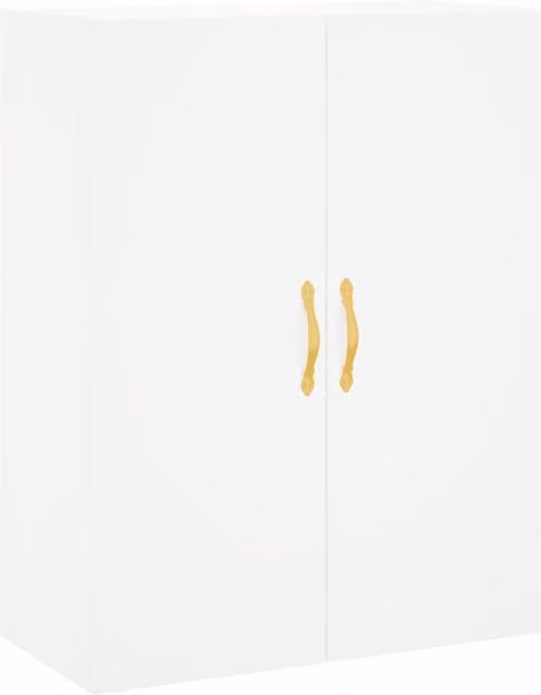 Berkfield Home White Wall Mounted Cabinet W/D/H: 69.5 x 34 x 90 cm