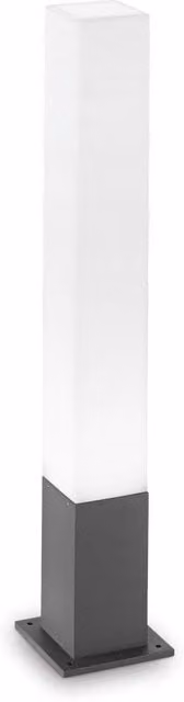 Netlighting Edo Square Outdoor Bollard in Black, IP44 Rated