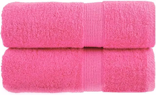 Berkfield Home SOLUND Premium Cotton Terry Guest Towels, Pink, 2 Pack, W: 30 cm, H: 50 cm, 600 gsm – 1