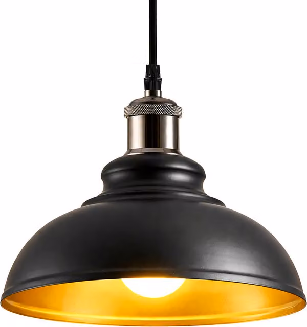 Innoteck Retro Industrial Dome Metal Pendant Lampshade in Black
