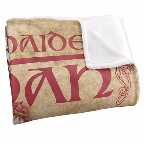 LOGOVISION Lord of the Rings War of the Rohirrim Hera Silky Touch Super Soft Fleece Throw Blanket, White, W: 152 cm, D: 127 cm – 2