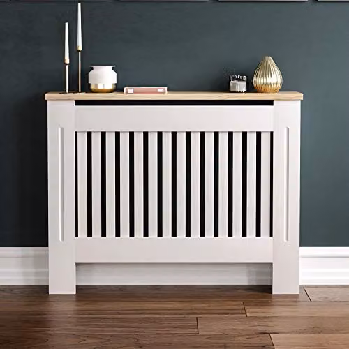 Vida Designs Arlington Radiator Cover White - H83 x W111 x D19 cm – 6