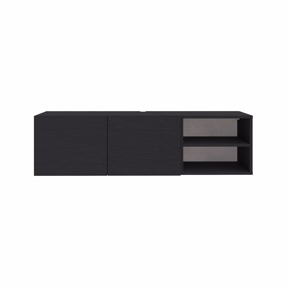 Decortie Conrad Wall-Mounted Floating TV Unit in Black – 2