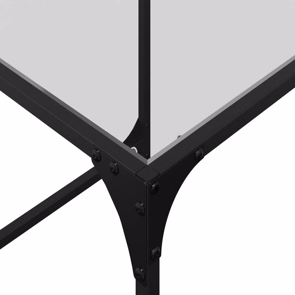 Berkfield Home Nesting Coffee Tables, 2 Piece Set with Transparent Glass Tops and Black Steel Frames – 5