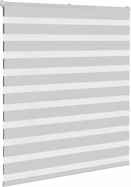 Berkfield Home Elegant Zebra Blind in Light Grey, W: 120 cm, H: 150 cm