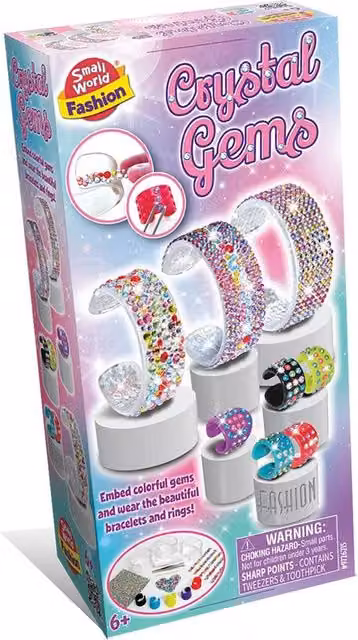 Small World Toys Crystal Gems Jewellery Kit in Purple and Multicolour