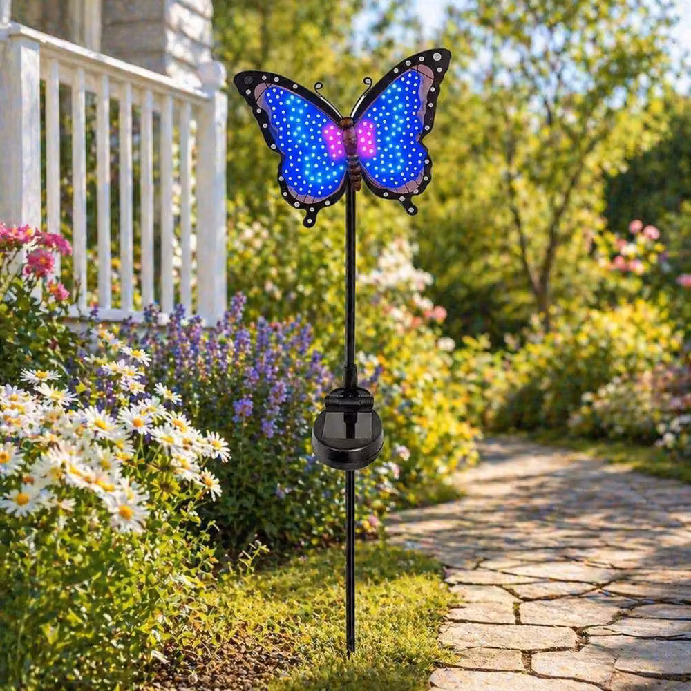 Marco Paul Solar Powered Animated Butterfly LED Garden Stake Light in Multicolour – 4