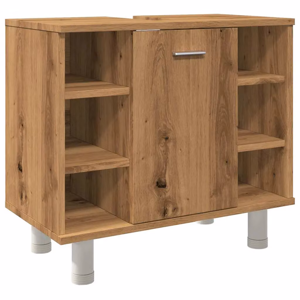 Berkfield Home Artisan Oak Bathroom Cabinet, Brown, W/D/H: 60 x 32 x 53.5 cm – 2