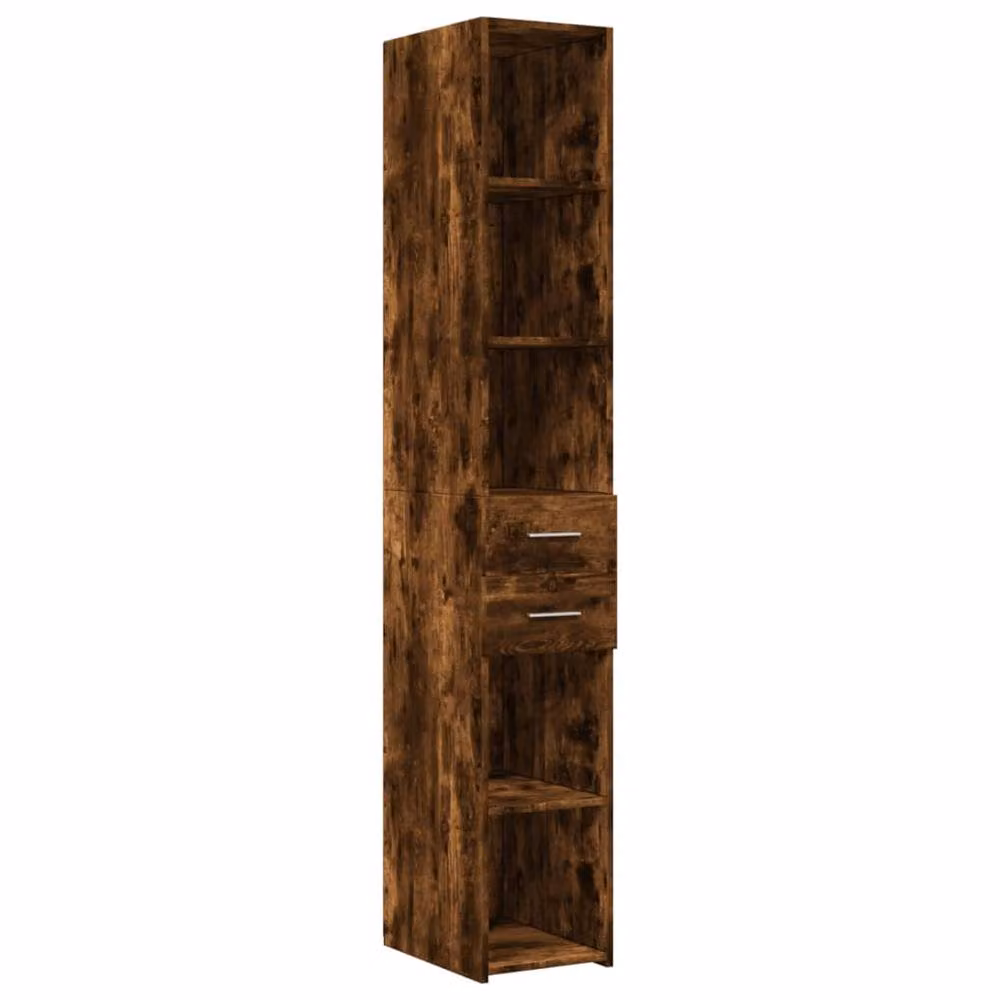 Berkfield Home Smoked Oak Highboard in Brown, W/D/H: 30 x 42.5 x 185 cm – 2