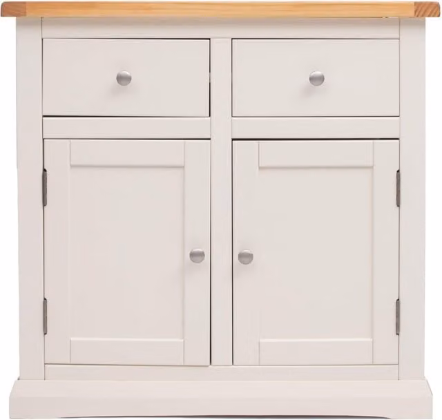 Cabinet Bits Castelli White 2 Door 2 Drawer Pine Wood Sideboard