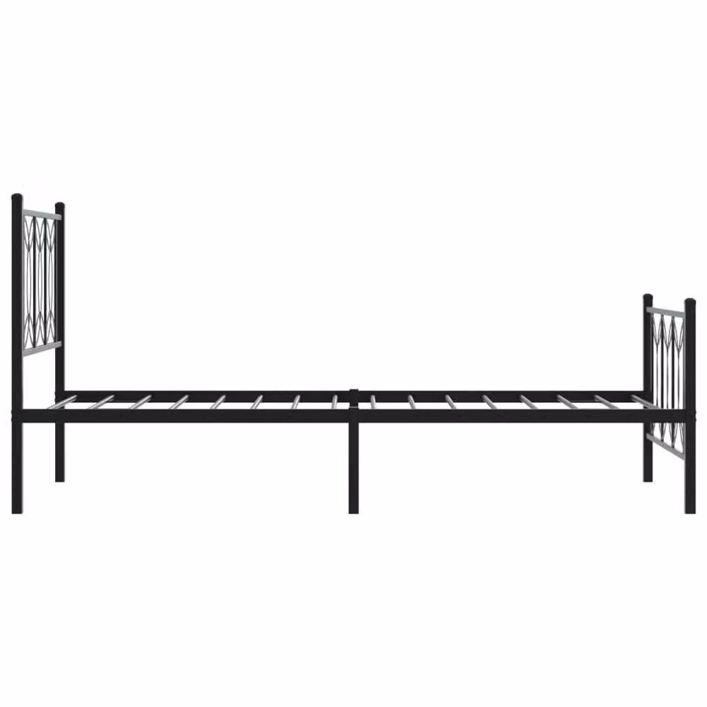 Berkfield Home Metal Bed Frame with Footboard, Black, W/D/H: 75 x 190 x 90 cm – 4