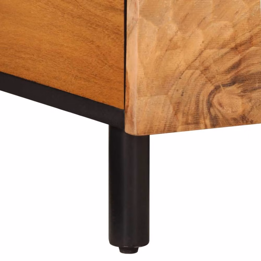 Berkfield Home Acacia Wood Coffee Table in Brown, W/D/H: 100 x 54 x 40 cm – 5