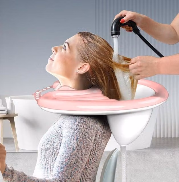 Leaper Inflatable Raised Shampoo Basin in Pink
