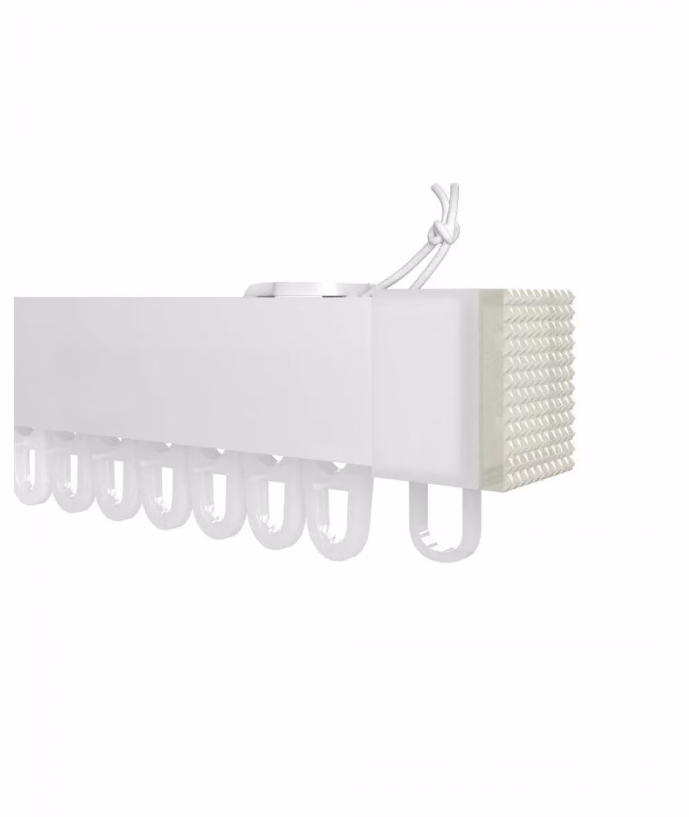 New Edge Blinds Extendable Metal Curtain Track in White