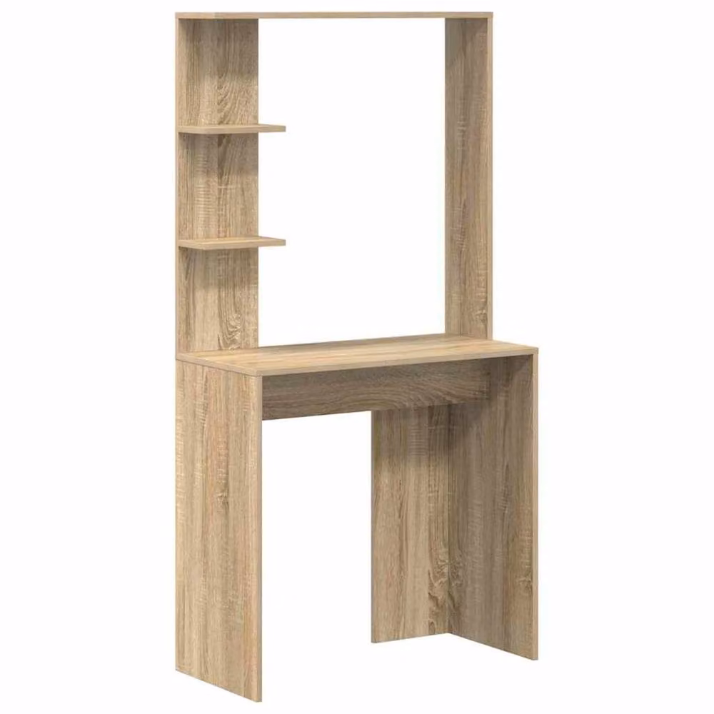Berkfield Home Sonoma Oak Computer Desk in Light Oak Brown – 3