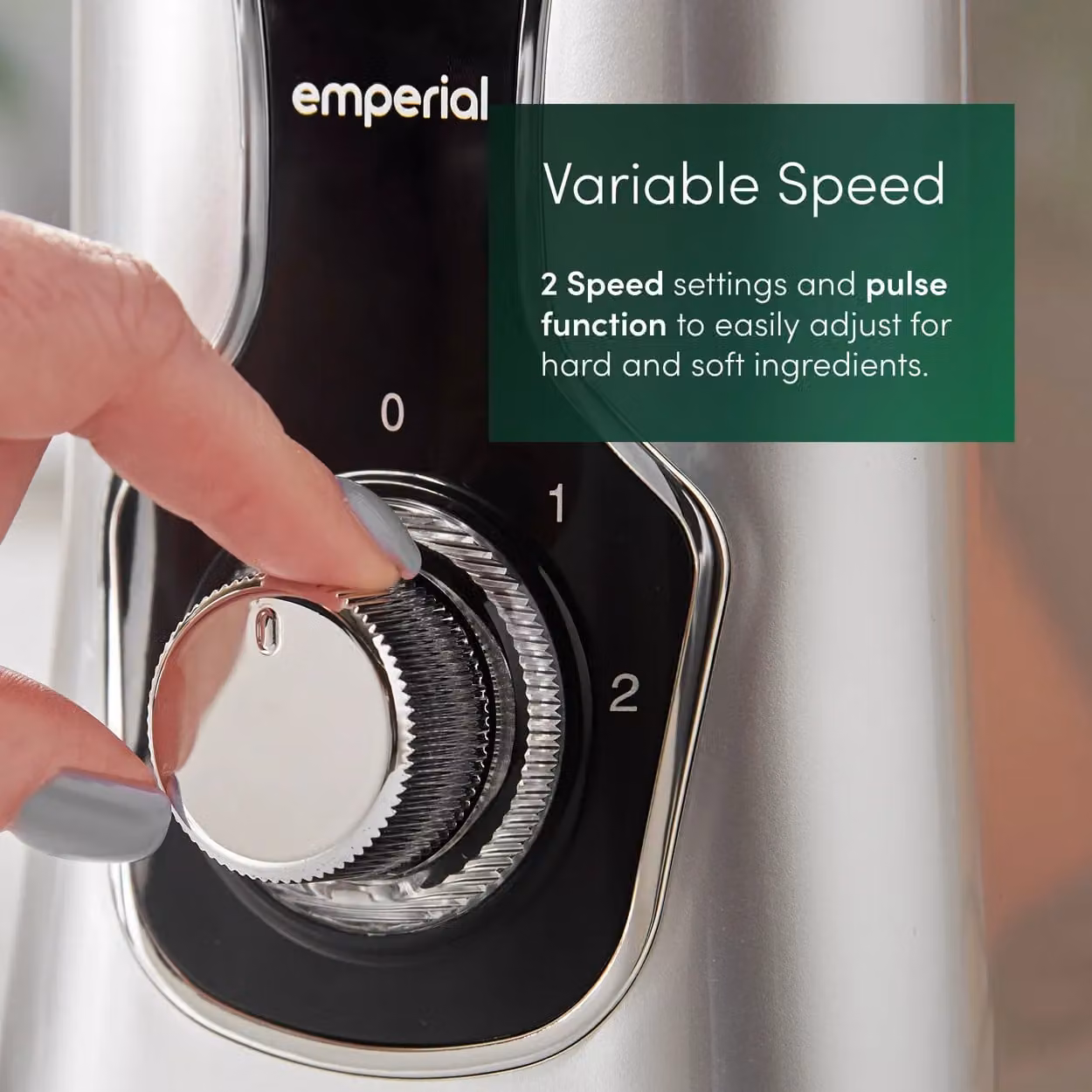 Emperial 4 in 1 Multi-Functional Food Blender, Smoothie Maker, Juicer and Grinder in Silver – 8