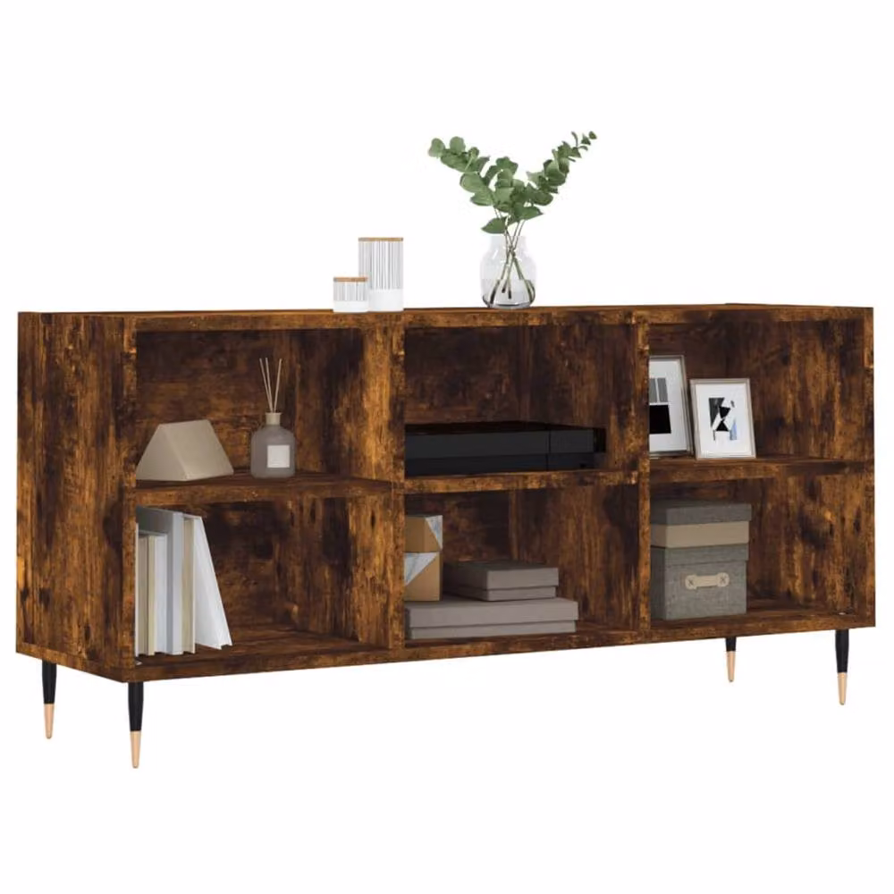 Berkfield Home Industrial TV Cabinet in Smoked Oak Brown, W/D/H: 103.5 x 30 x 50 cm – 3